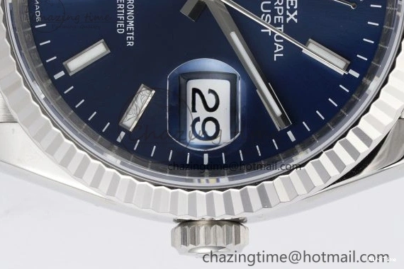MiroTime 0512 BestValue DateJust 36 SS 116234 VSF 1:1 Best Edition 904L Steel Blue Stick Dial on Jubilee Bracelet VS 2091